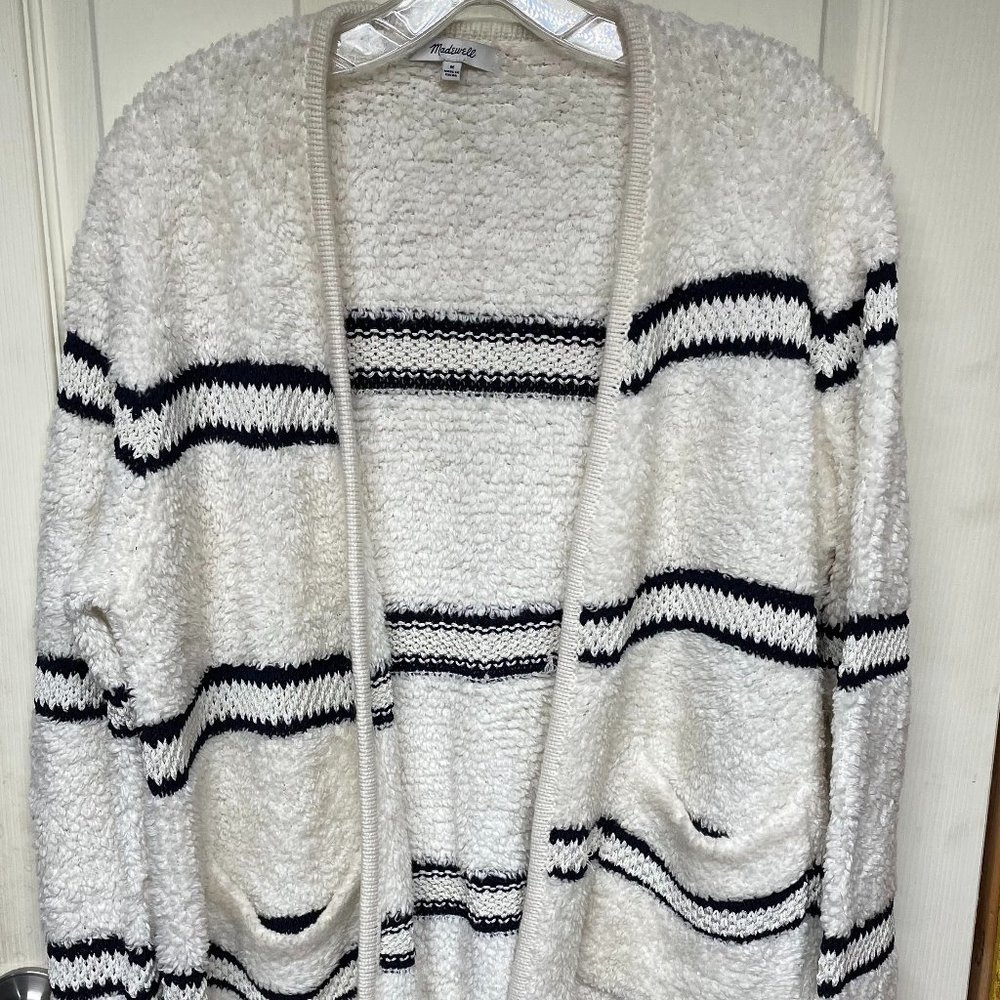 Madewell Striped Bouclé Cardigan Sweater size M (Sold out)
